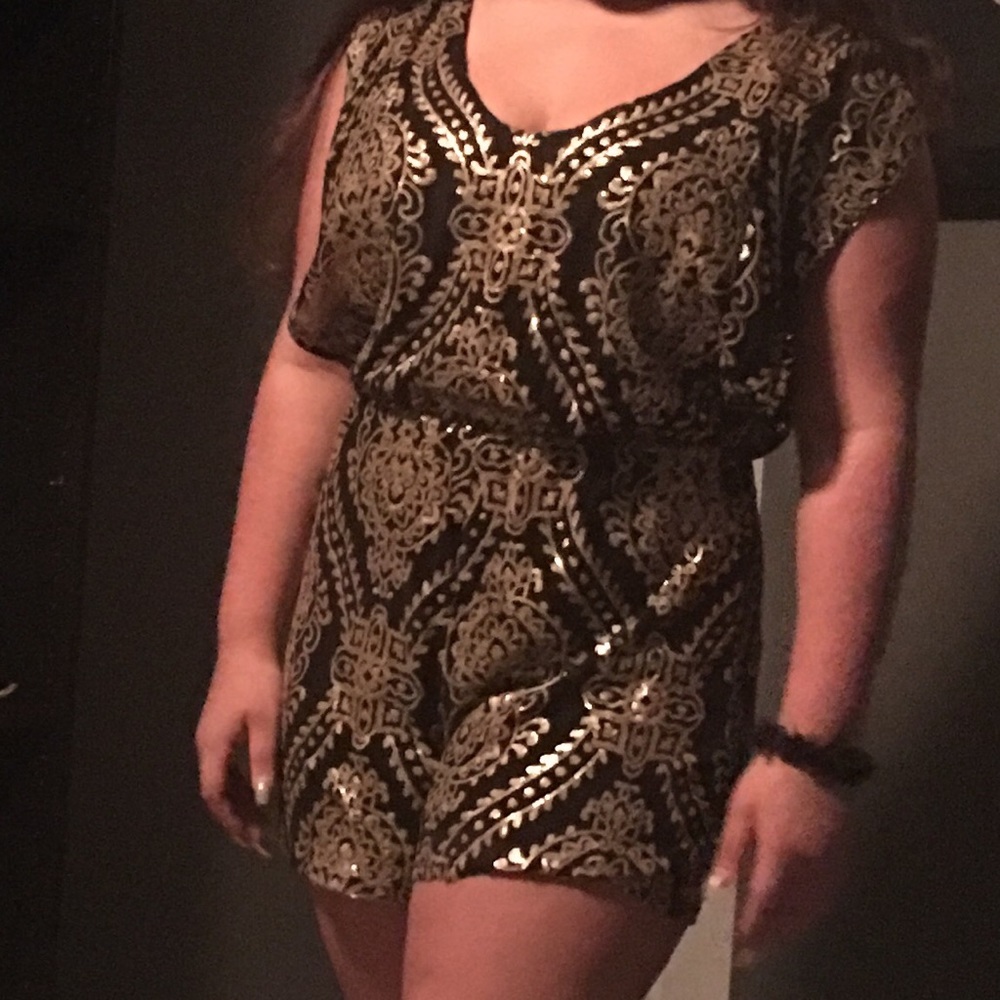 Beautiful black with gold sequin details